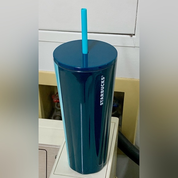 Starbucks Spring 2023 Stainless Steel Glacier Tone Blue Teal 24oz Cold Cup - Picture 16 of 16
